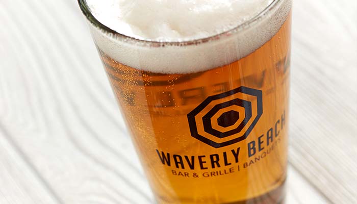 Tap light beer at Waverly Beach bar and grille restaurant in Fox Valley Menasha, WI