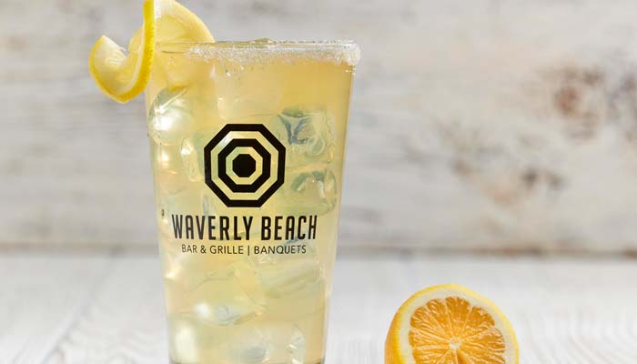 Vodka lemonade refreshing specialty drink at Waverly Beach bar and grille restaurant in Fox Valley Menasha, WI