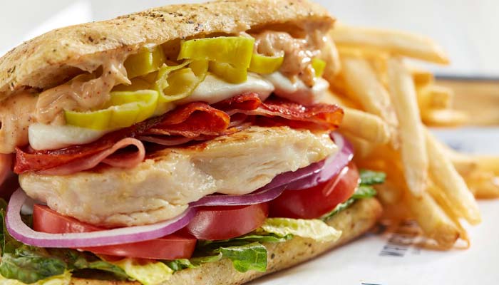 Sicilian chicken sandwich served at Waverly Beach bar and grille restaurant in Fox Valley Menasha, WI