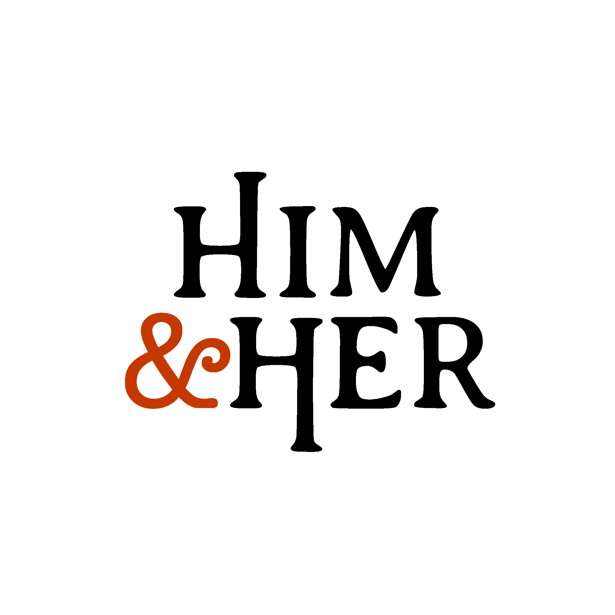 HIM & HER Logo 2 White Background